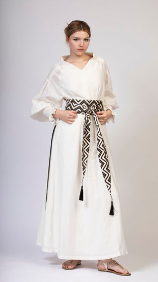 women wearing a modern designer abaya kimono with luxury elements from #Mary and Mary#