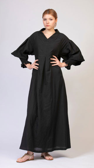 women wearing a modern designer abaya kimono with luxury elements from #Mary and Mary#